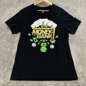 WWE Shirt Mens Size Large Money In The Bank 2022 Las Vegas Wrestling Tee Black